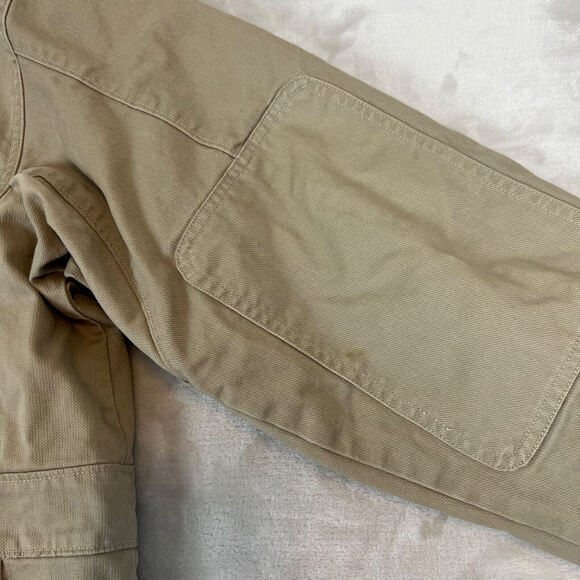 VTG Columbia Jacket Mens Large Beige Canvas Chore Coat Barn Outdoors Field - Picture 13 of 14